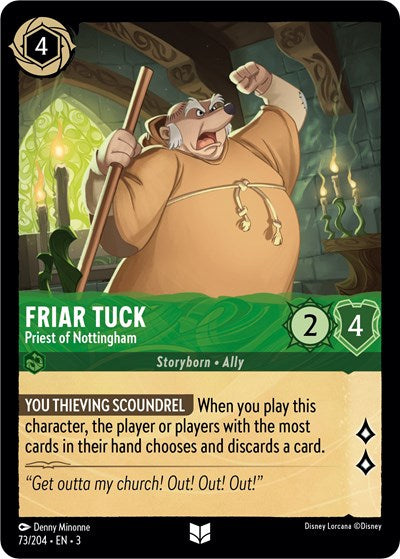 Friar Tuck - Priest of Nottingham - Cold Foil (Into the Inklands)(3-073/204)(U)