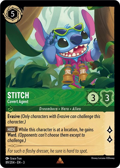 Stitch - Covert Agent - Cold Foil (Into the Inklands)(3-089/204)(R)