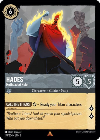 Hades - Hotheaded Ruler (Into the Inklands)(3-174/204)(R)