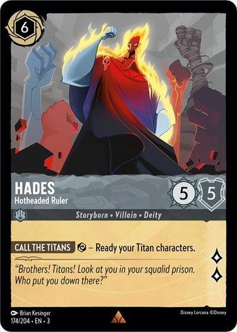 Hades - Hotheaded Ruler (Into the Inklands)(3-174/204)(R)