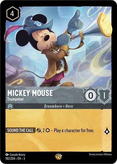 Mickey Mouse - Trumpeter - Cold Foil (Into the Inklands)(3-182/204)(L)
