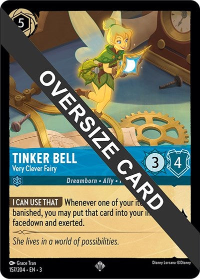 Tinker Bell - Very Clever Fairy (Oversized) - Cold Foil (Into the Inklands)(3-157/204)(SR)