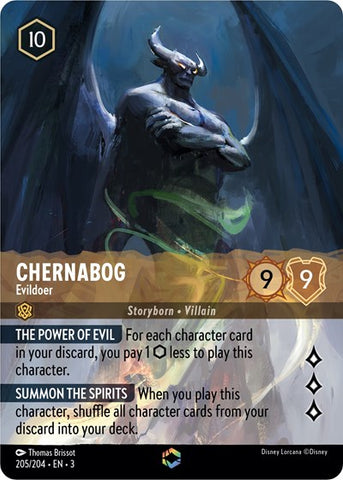 Chernabog - Evildoer (Enchanted) - Holofoil (Into the Inklands)(3-205/204)(E)