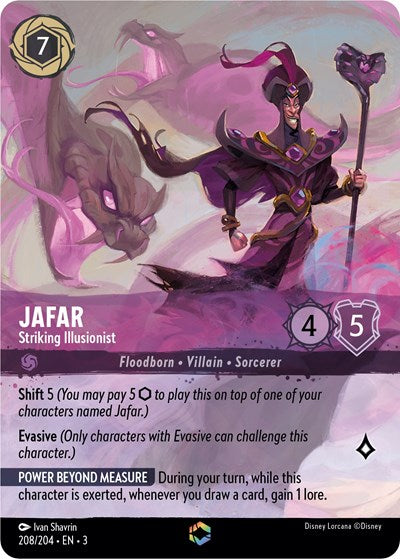 Jafar - Striking Illusionist (Enchanted) - Holofoil (Into the Inklands)(3-208/204)(E)