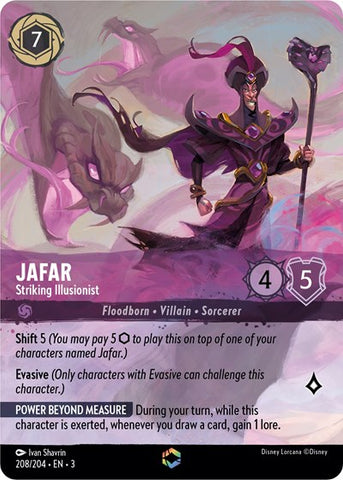 Jafar - Striking Illusionist (Enchanted) - Holofoil (Into the Inklands)(3-208/204)(E)