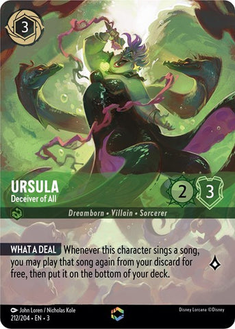 Ursula - Deceiver of All (Enchanted) - Holofoil (Into the Inklands)(3-212/204)(E)