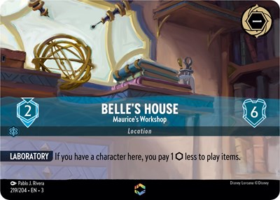 Belle's House - Maurice's Workshop (Enchanted) - Holofoil (Into the Inklands)(3-219/204)(E)