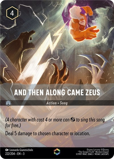 And Then Along Came Zeus (Enchanted) - Holofoil (Into the Inklands)(3-222/204)(E)