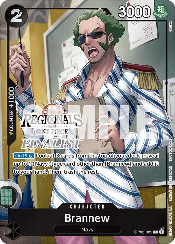 Brannew [Online Regional 2024] [Finalist] [Foil] (One Piece Promotion Cards)(OP03-089)(R)