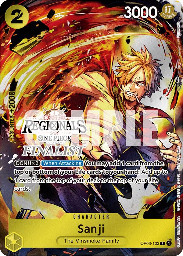 Sanji [Offline Regional 2024] [Finalist] [Foil] (One Piece Promotion Cards)(OP03-102)(R)