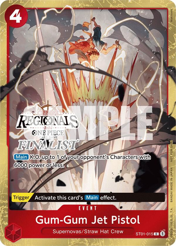 Gum-Gum Jet Pistol [Offline Regional 2024] [Finalist] [Foil] (One Piece Promotion Cards)(ST01-015)(C)