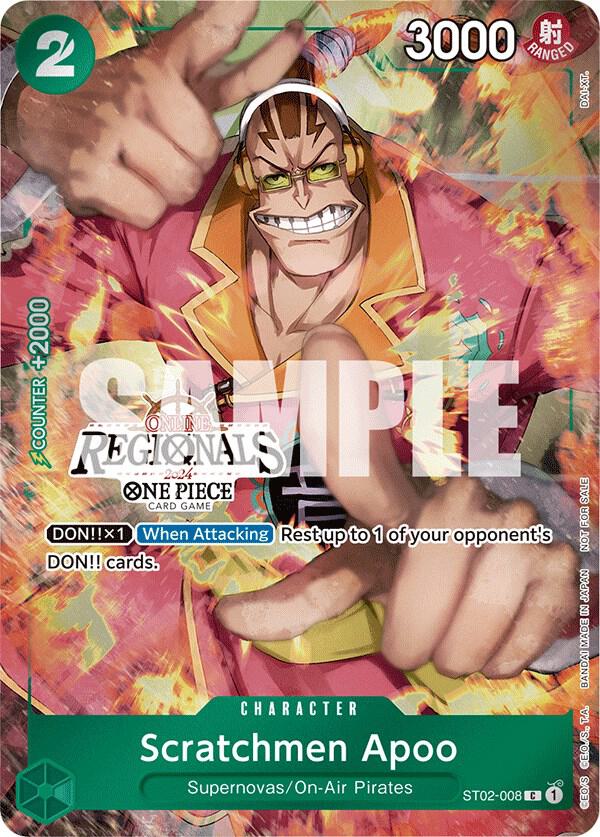 Scratchmen Apoo [Online Regional 2024] [Participant] [Foil] (One Piece Promotion Cards)(ST02-008)(C)