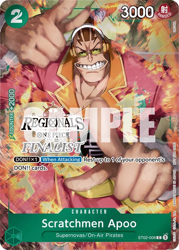 Scratchmen Apoo [Offline Regional 2024] [Finalist] [Foil] (One Piece Promotion Cards)(ST02-008)(C)