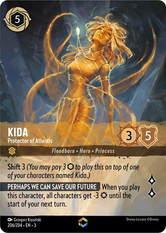 Kida - Protector of Atlantis (Enchanted) - Holofoil (Into the Inklands)(3-206/204)(E)