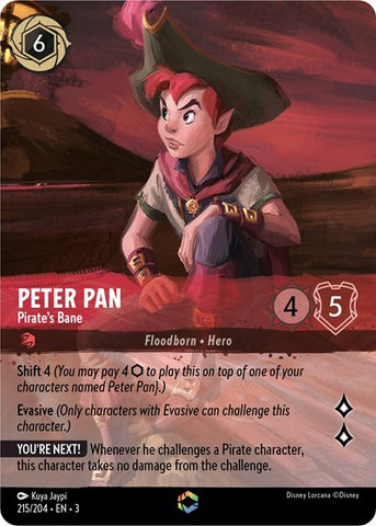 Peter Pan - Pirate's Bane (Enchanted) - Holofoil (Into the Inklands)(3-215/204)(E)