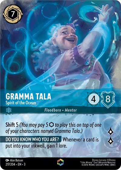 Gramma Tala - Spirit of the Ocean (Enchanted) - Holofoil (Into the Inklands)(3-217/204)(E)