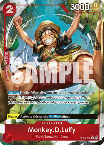 Monkey.D.Luffy - Alternate Art - Foil (Wings of the Captain)(OP06-013)(R)