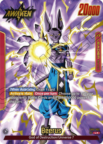 Beerus [002] [Alternate Art] [Foil] (FB01-002)(L)