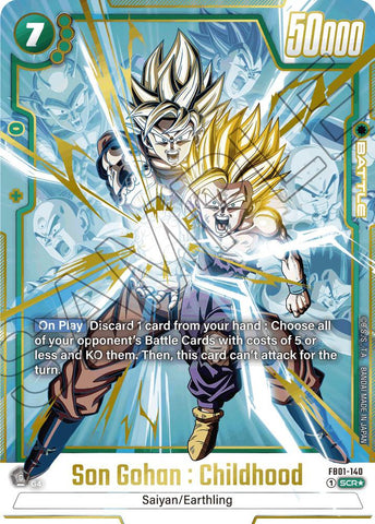 Son Gohan : Childhood [140] [Alternate Art] [Foil] (FB01-140)(SCR)