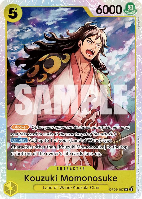 Kouzuki Momonosuke - Foil (Wings of the Captain)(OP06-107)(SR)