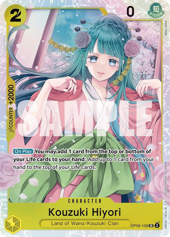 Kouzuki Hiyori - Foil (Wings of the Captain)(OP06-106)(SR)