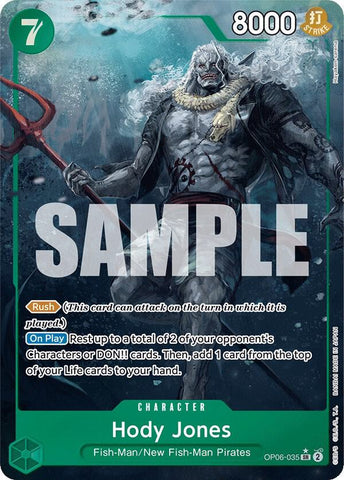 Hody Jones (035) - Alternate Art - Foil (Wings of the Captain)(OP06-035)(SR)