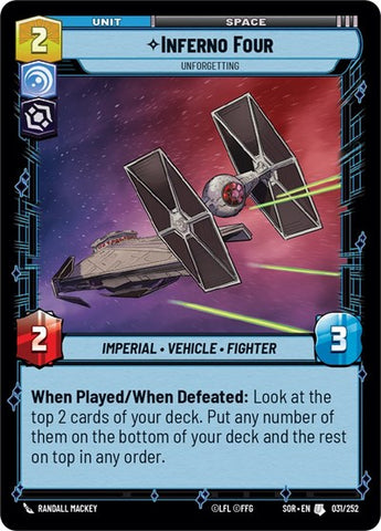 Inferno Four, Unforgetting (Spark of Rebellion)(SOR-031/252)(U)