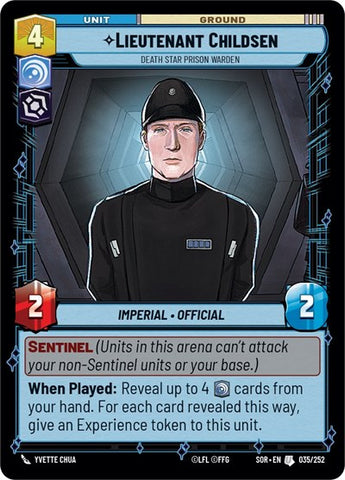 Lieutenant Childsen, Death Star Prison Warden - Foil (Spark of Rebellion)(SOR-035/252)(U)