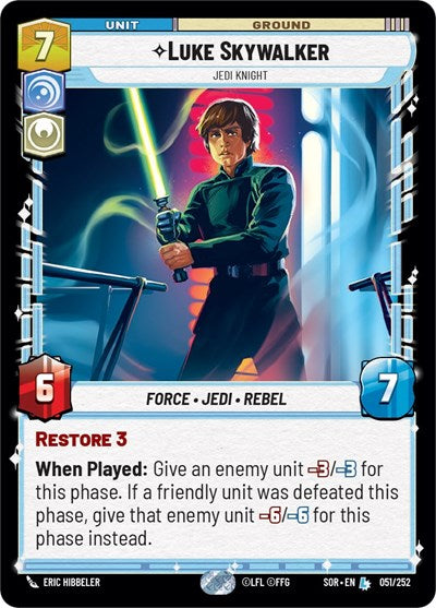 Luke Skywalker, Jedi Knight (Spark of Rebellion)(SOR-051/252)(L)