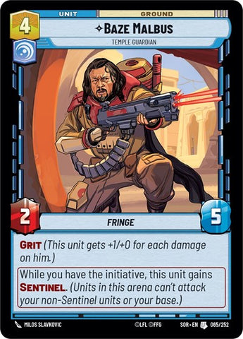 Baze Malbus, Temple Guardian - Foil (Spark of Rebellion)(SOR-065/252)(U)
