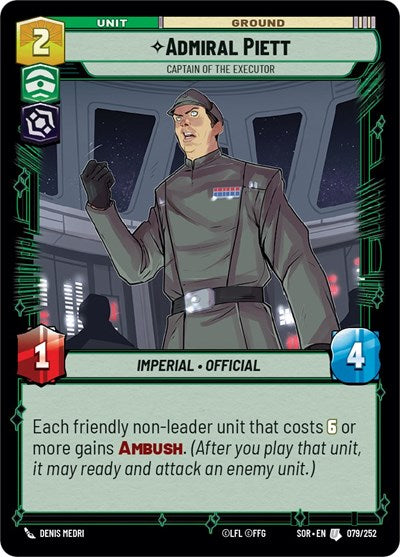 Admiral Piett, Captain of the Executor (Spark of Rebellion)(SOR-079/252)(U)