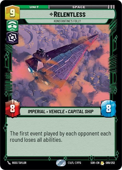 Relentless, Konstantine's Folly - Foil (Spark of Rebellion)(SOR-089/252)(R)