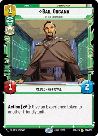 Bail Organa, Rebel Councilor - Foil (Spark of Rebellion)(SOR-094/252)(R)