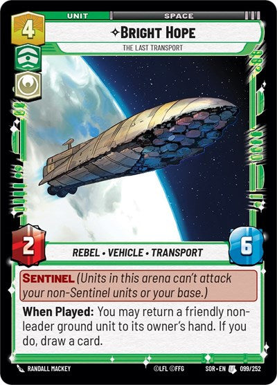 Bright Hope, The Last Transport - Foil (Spark of Rebellion)(SOR-099/252)(U)