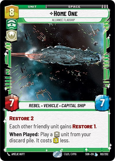 Home One, Alliance Flagship - Foil (Spark of Rebellion)(SOR-102/252)(L)