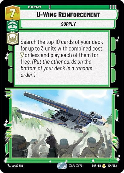 U-Wing Reinforcement - Foil (Spark of Rebellion)(SOR-104/252)(R)