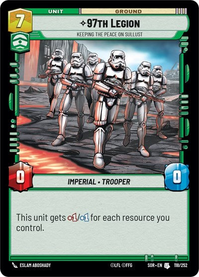97th Legion, Keeping the Peace on Sullust - Foil (Spark of Rebellion)(SOR-118/252)(U)