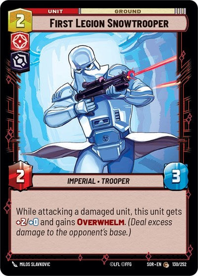 First Legion Snowtrooper - Foil (Spark of Rebellion)(SOR-130/252)(C)