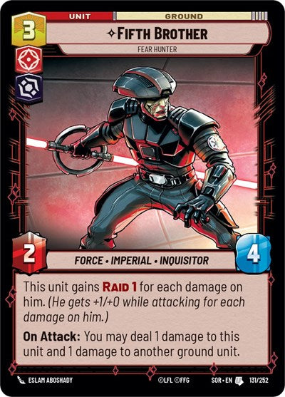 Fifth Brother, Fear Hunter - Foil (Spark of Rebellion)(SOR-131/252)(U)