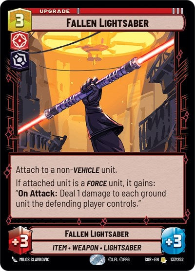 Fallen Lightsaber - Foil (Spark of Rebellion)(SOR-137/252)(R)