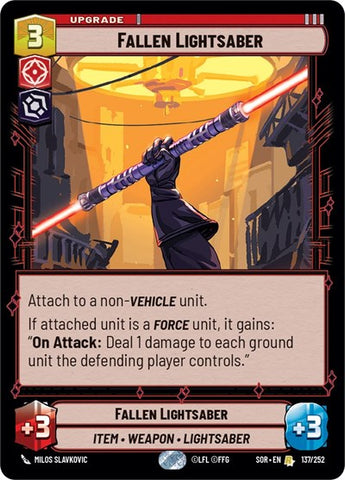 Fallen Lightsaber - Foil (Spark of Rebellion)(SOR-137/252)(R)