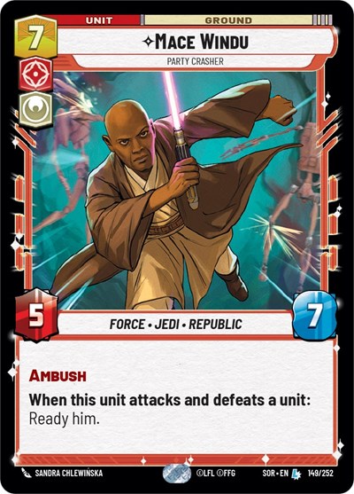 Mace Windu, Party Crasher - Foil (Spark of Rebellion)(SOR-149/252)(L)