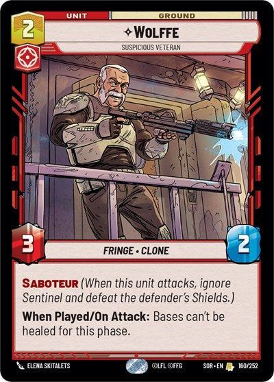 Wolffe, Suspicious Veteran - Foil (Spark of Rebellion)(SOR-160/252)(R)