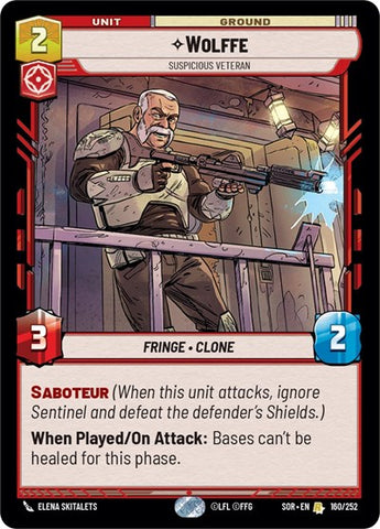 Wolffe, Suspicious Veteran - Foil (Spark of Rebellion)(SOR-160/252)(R)