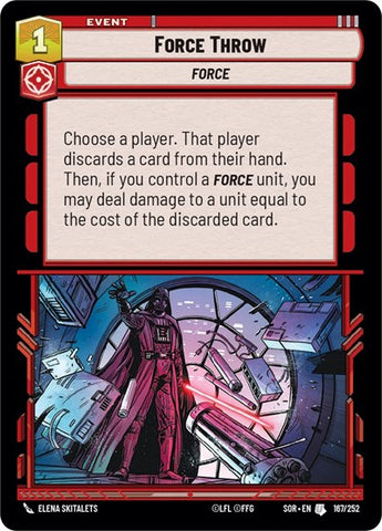 Force Throw - Foil (Spark of Rebellion)(SOR-167/252)(U)