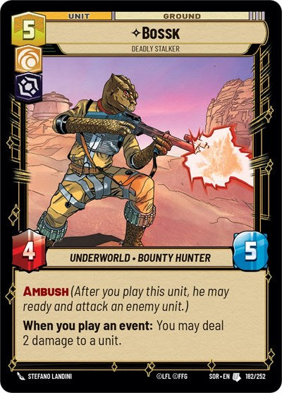Bossk, Deadly Stalker - Foil (Spark of Rebellion)(SOR-182/252)(U)