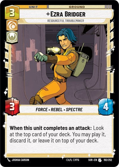 Ezra Bridger, Resourceful Troublemaker - Foil (Spark of Rebellion)(SOR-192/252)(U)