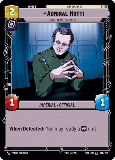 Admiral Motti, Brazen and Scornful (Spark of Rebellion)(SOR-226/252)(S)