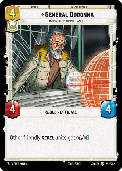 General Dodonna, Massassi Group Commander (Spark of Rebellion)(SOR-242/252)(U)