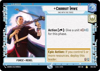 Chirrut Imwe, One With The Force (Spark of Rebellion)(SOR-004/252)(R)